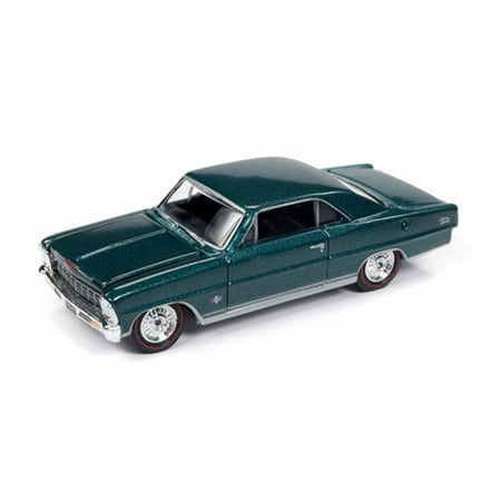 1966 Chevy Nova SS, Turquoise - Round 2 RC009/48B - 1/64 scale Diecast Model Toy