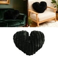 thumbnail image 2 of 2Pcs Multifunctional Faux Furs Throw Pillow Ribbed Heart Design Furry Cushion for Sofa Lumbar Support and Romantics Decors, 2 of 9