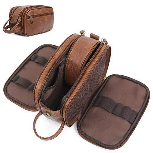 mens leather cosmetic bag