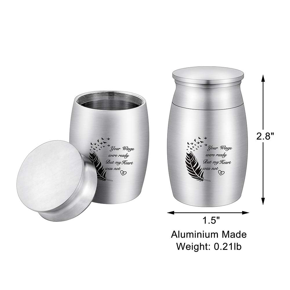 3 Inches Small Keepsake Cremation Urn for Human / Pet Ashes Mini Cremation Urns Memorial Ashes Urn Mini Urn Stainless Steel Ashes Holder Small Ash Urn for Ashes