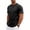Black, variant on Men's Summer Casual Short Sleeved Solid Color Thin Breathable Fashion Shirt XXL