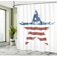 thumbnail image 5 of Ambesonne American Flag Shower Curtain, Stars Stripes, 69"Wx70"L, Navy Brown, 5 of 5