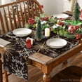 thumbnail image 4 of Smile Black Snowflake Let It Snow Winter Placemats Set of 4, 12x18 Inch Seasonal Christmas Table Mats, 4 of 6