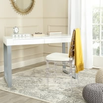 SAFAVIEH Barton Modern Glam Lacquer Writing Desk, White