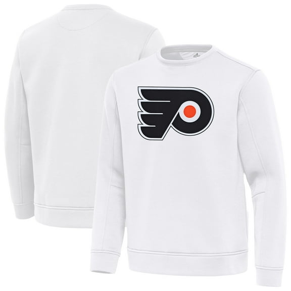 Men's Antigua White Philadelphia Flyers Relevant Lightweight Pullover Sweatshirt