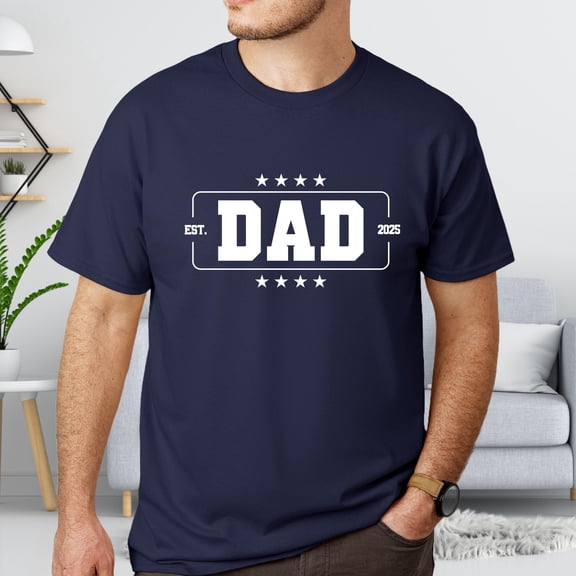 BANJOJO Dad Est. Shirt, Custom 1st Time Dad Shirt, Personalized Dad Tee, Father's Day Apparel, Gift for Fathers, Fathers Day Shirt, Fathers Day Gift