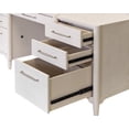 thumbnail image 3 of Modern Wood Desk Office Storage Writing Table Fully Assembled White, 3 of 8