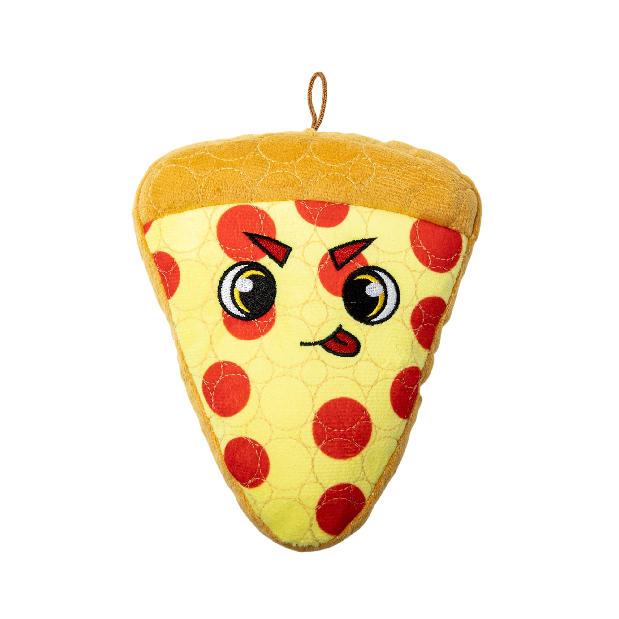 Bite Force Durable Pizza Shaped Plush Dog Toy, Multi Layered and Reinforced Dog Toys for Aggressive Chewers