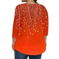 thumbnail image 4 of Sokhug Tops for Women Plus Size Boho Floral Printed Shirts Summer Short Sleeve V Neck Tunic Blouses Cute Graphic Tees, 4 of 6