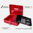 thumbnail image 2 of Locking Cash Box with Lock Money Box with Cash Tray Lock Box with Key Money Saving Organizer .Lx .Wx .H es XL Large, 2 of 7