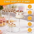 thumbnail image 3 of 4 Tier Cake and Cupcake Stand Clear Acrylic Round Dessert Display Stand for Wedding Graduation Party Birthday Family Gathering Tramsparent 13.36/9.43/1.18 inch, 3 of 12