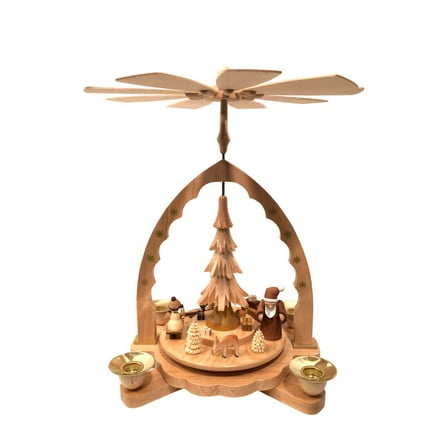 Alexander Taron 9.5" Richard Glaesser Santa, Children and Toys Christmas Pyramid Candle Holder