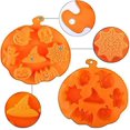 thumbnail image 3 of Moldes de silicona de Halloween, molde de chocolate de Halloween Calabaza de silicona Sombrero de bruja Fantasma Calavera Murciélago Forma Moldes Diy Molde para hornear para la fiesta de Halloween, kaili Sencillez, 3 of 5