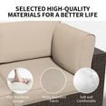 thumbnail image 6 of SHGJ&SOFT 7 Piece Patio Furniture Set, Wicker Outdoor Sectional Sofa with Washable Cushion Covers and Tempered Glass Table, Rattan Conversation Set for Poolside, Lawn, Balcony, 6 of 12