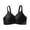 Black, variant on Aofany Wirefree Bras for Women No Underwire Seamless Push Up Everyday Bra Solid V Neck Daily Bra Breathable Spaghetti Straps Basic Bralette Full Coverage Soft Bras