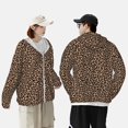 thumbnail image 4 of Fotbe Brown Leopard Chaqueta con Protección Solar UPF 50+ para Hombre y Mujer, Camisa con Capucha y Bolsillos-X-Large, 4 of 7
