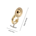 thumbnail image 2 of ELAYARD 1Set Realistic Simulation Sousaphone Model in Golden Copper Metal for Unique Instrument Decor, 2 of 6