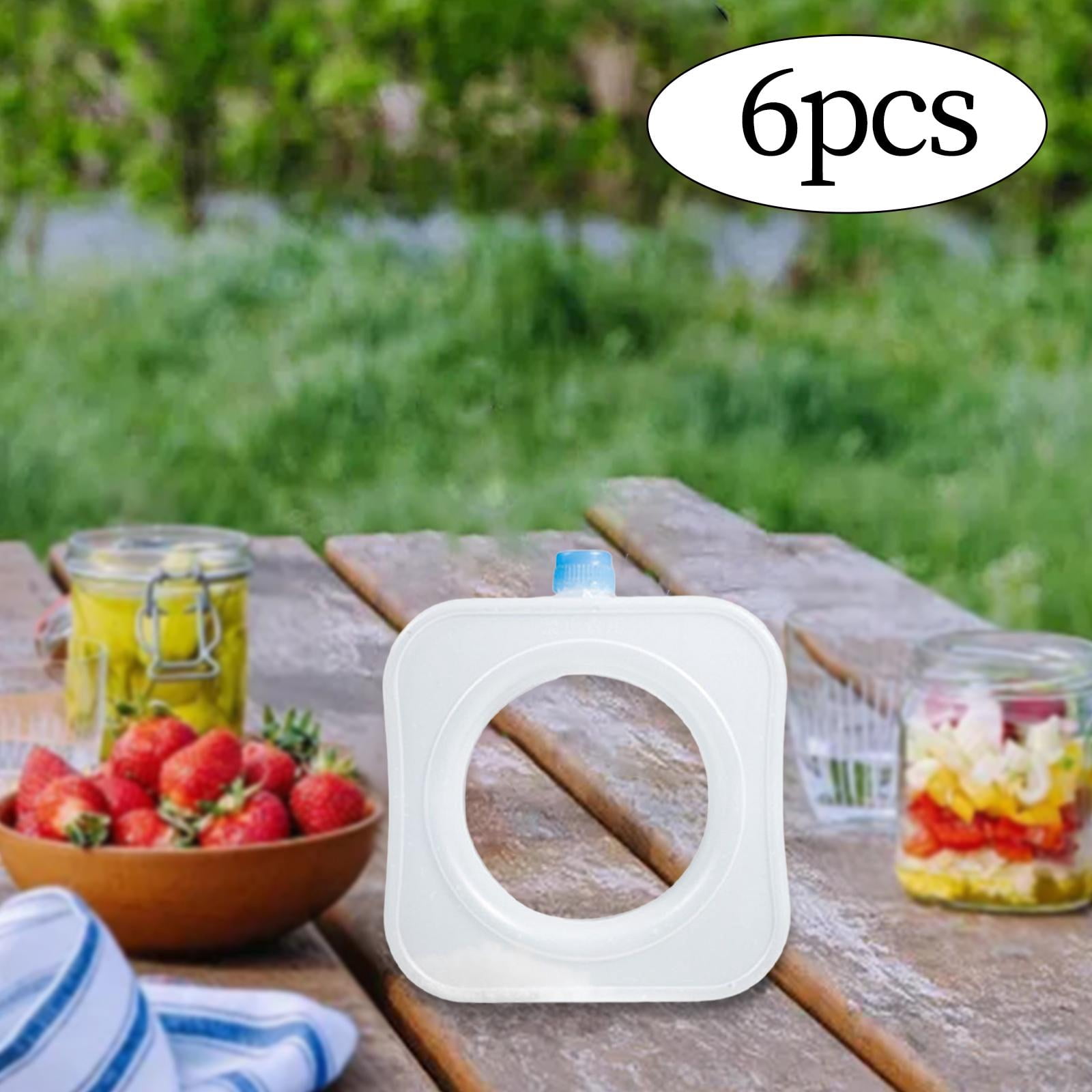 harayaa 6 Pieces Freezer Packs Cooling Elements Travel Ice Freezer Blocks for Picnic 13.5cmx11.5cmx4cm