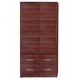 thumbnail image 2 of Better Home Products Sarah Modern Wood Double Sliding Door Armoire in Mahogany, 2 of 7
