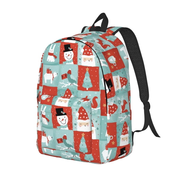 Fotbe Warm Christmas Memories Mochila de Lona con Estampado, Mochila Duradera, Mochila Versátil de Alta Calidad, Mochila Compacta Vintage-Small