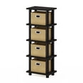 thumbnail image 2 of Pemberly Row Turn-N-Tube Engineered Wood 4-Bins System Rack in Espresso/Black, 2 of 7