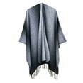 thumbnail image 1 of Women Soild Color Blocking Autumn Spring Winter Windproof Warm Fashion Cloak Shawl Cardigan Shawl, 1 of 2