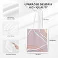thumbnail image 4 of YFYANG Reusable Cotton Canvas Tote Shopping Bag, Pink Line Art Washable Portable Grocery Bag for Daily Travel, 4 of 8