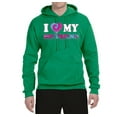 thumbnail image 2 of I Love My Boyfriend Tie Dye Pop Culture Unisex Graphic Hoodie Sweatshirt, Kelly, Medium, 2 of 3