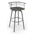 thumbnail image 1 of Amisco Brisk 25" Distressed Wood Swivel Counter Stool in Gray/Glossy Gray, 1 of 9