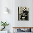 thumbnail image 4 of Nawypu Funny Panda Bathroom Canvas Wall Art Cute Panda In Toilet Posters Black and White Animal Prints Painting Maximalist Mid Century Modern Aesthetic Wall Decor, 4 of 5