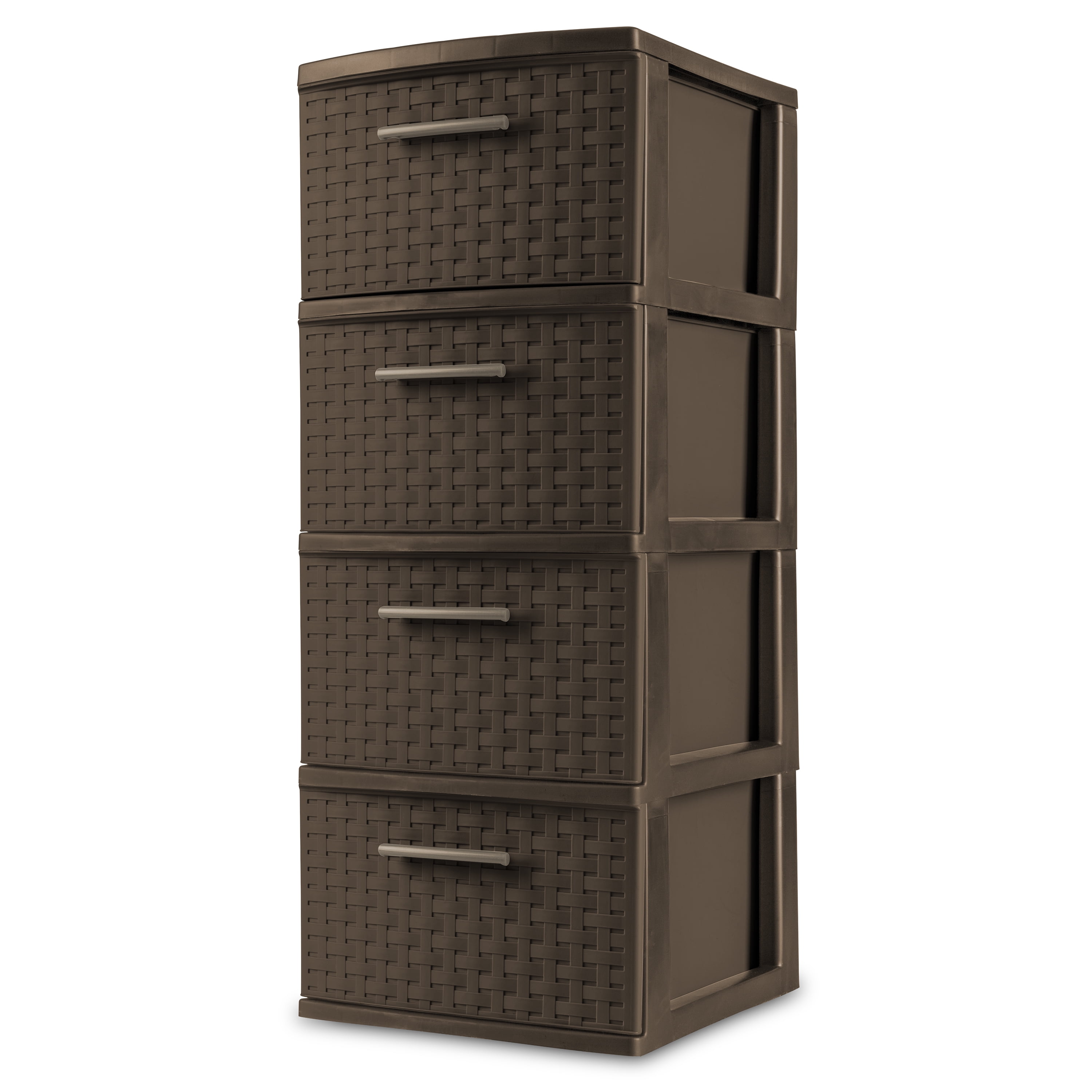 Details about   4 Drawer Storage Cabinet Sterilite Organizer Portable Wide Weave Tower 2 Pack 