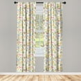 thumbnail image 3 of Ambesonne Colorful Curtains, Cartoon Animals Tree, Pair of 28"x95", Multicolor, 3 of 5