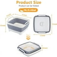 thumbnail image 4 of 9 Liter Collapsible Plastic Vegetable Wash Basin with Drain Plug for Dish Storage, Vegetable and Fruit Washing, Chill Bucket, 4 of 9
