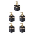 thumbnail image 3 of Ruiboury Distributeur de Savon en Résine Réutilisable pour Table Cuisine Douche Shampoing Salle de Bain Noir 250ml 5Ensemble, 3 of 6