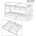 thumbnail image 2 of Entryway Storage Bench with Cushioned Seat Shoe Rack with 2 Drawers and Storage Shelf, Espresso, 2 of 7