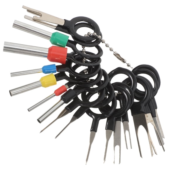 Hemoton 18PCS Pin Removal Professional Automotive Terminal Pin Removal Tool Pin Extractor Wire Harness Depinning Tool for Car Electrical Connector Repair