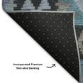 thumbnail image 5 of Addison Rugs Mayfield Premium Machine Washable Transitional Tribal Teal Rectangle Rug, 10' x 14', 5 of 7