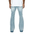 thumbnail image 2 of Victorious Men's Essential Distressed Light Wash Flared Jeans Indigo 38/32, 2 of 5