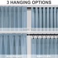 thumbnail image 4 of Cortinas DANCURTON, 132 x 244 cm, lino transparente, azul y gris, 2 paneles, 4 of 8