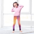 thumbnail image 5 of Girl's Legging Full-Length Colorful Print Tights For Dance Gym Everyday Wear Blurred Orange and Purple, 5 of 8