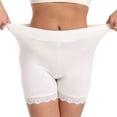 thumbnail image 4 of Soyumi Women's Under Shorts, Underwear Safety Shorts Dresses Seamless Anti Chafe Underwear Smooth Boyshorts Lace Slip Shorts for Women, White, 4 of 7