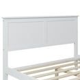 thumbnail image 4 of SYNGAR Full Size Bed Frame with Headboard, Platform Bed Frame Solid Wood with Headboard, White, LJ2095, 4 of 7