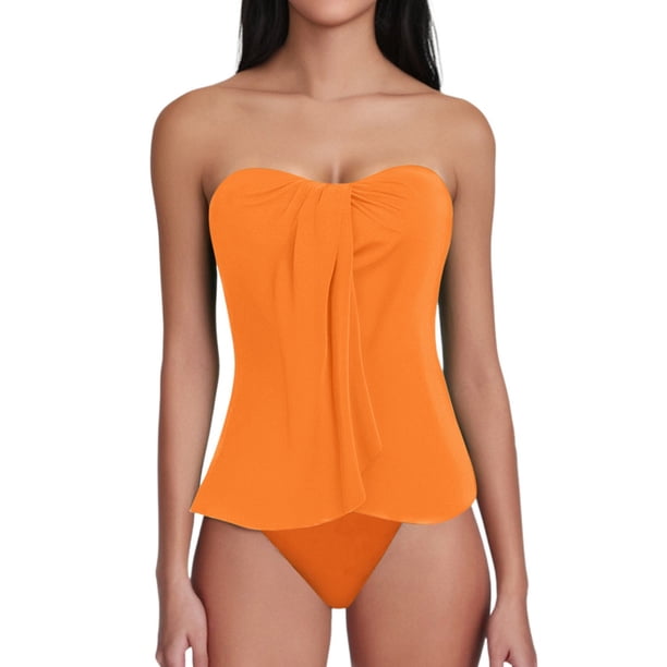 MKLEKYY Trajes De Baño Mujer 2 Piezas Women Bikini Set Leaf Printed Sleeveless Two Piece Beach Wear Hot Sexy Swimwears Tankinis Set