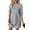 Gray, variant on Women's Textured Round Neck Long Sleeve Mini Dress with Subtle Stretch Day to Night Wear 97% Polyester 3% Elastane Care