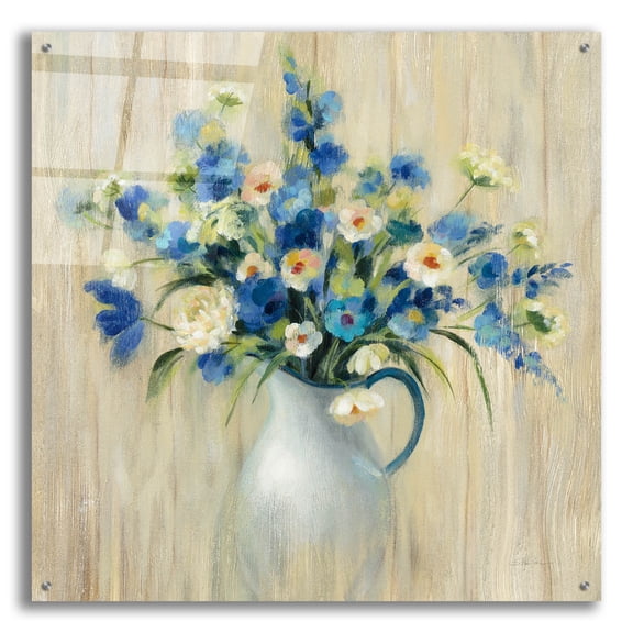 Epic Art 'Coastal Bouquet' by Silvia Vassileva, Acrylic Glass Wall Art, 36"x36"