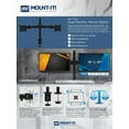 thumbnail image 2 of Mount-It! Dual Monitor Mount | Fits Two 17"-27" Screens | Double Monitor Desk Stand Arm, 2 of 3