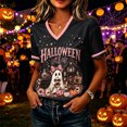 thumbnail image 4 of Stralyhd Ghost Camping Shirts for Women Retro Ghost Tee Party V‑neck Top Retro Short Sleeve Shirt XXL, 4 of 4