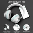 thumbnail image 5 of Cshidworld Wireless On-Ear Headphone, Upgrade Bass HiFi Stereo, Foldable & Wireless Wired Mode, Noise Isolating Over Ear Headphone w/ Microphone and Volume Control, for Laptop Cell Phone, 5 of 8