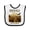 White and Black, variant on Inktastic Denali National Park Alaska Boys or Girls Baby Bib