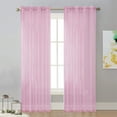 thumbnail image 6 of Japceit Extra Long Solid Sheer Curtains, Polyester Semi-Sheer Window Panels with Rod Pocket Design, Light Diffusing Voile Drapes for Bedroom Living Room, Decorative Translucent Curtains, 6 of 6